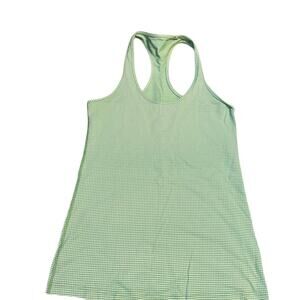 Green and white checkered lululemon tank, size medium Women